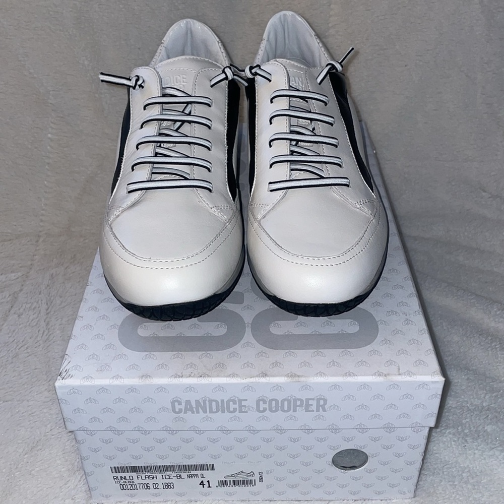 NWT Candice Cooper RUNLO FLASH - Old nappa sneakers - White-Black - Picture 8 of 16